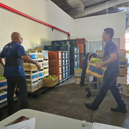De 7 a 9 mil quilos de alimentos são distribuídos por semana.