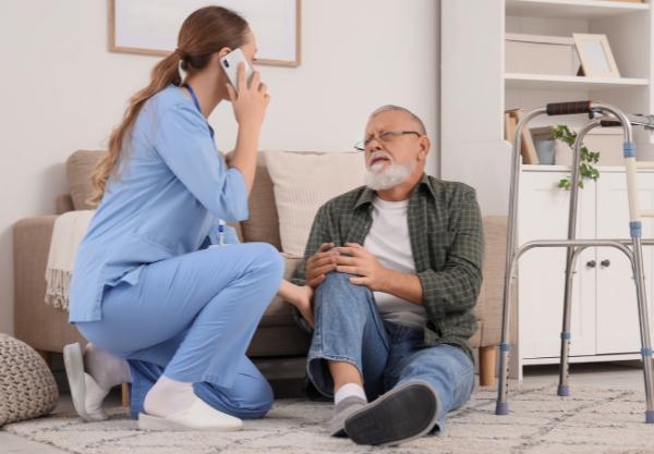 Em caso de queda com suspeita de fratura, a recomendação é procurar atendimento imediato.